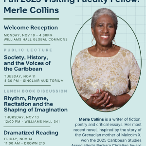 Merle Collins Visiting Fellow 2025 poster